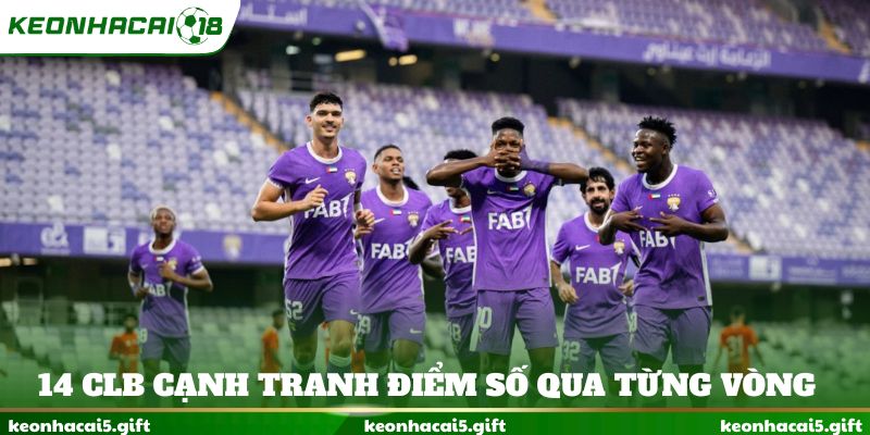 14 CLB cùng cạnh tranh điểm số qua từng vòng 