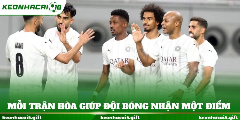 Mỗi trận hòa giúp đội bóng nhận một điểm