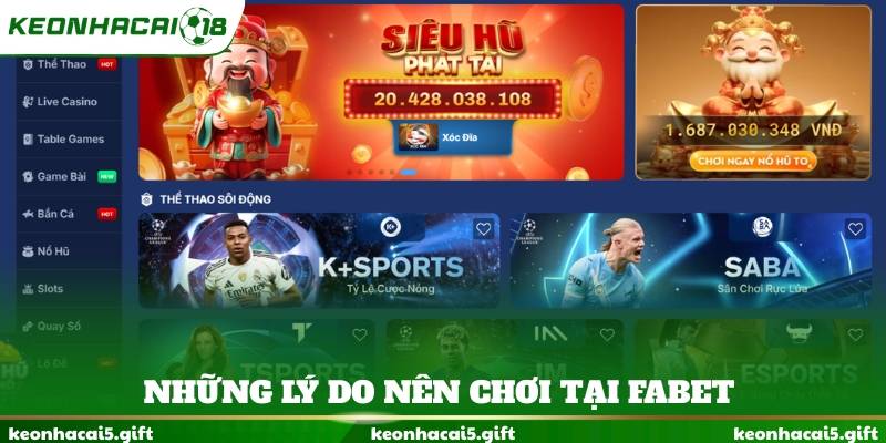 Những lý do nên chơi tại FABET