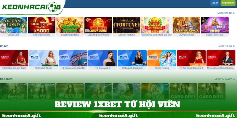 Review 1XBET từ hội viên