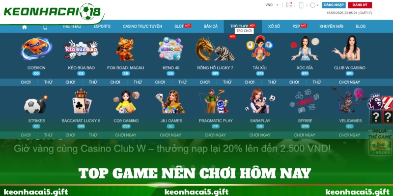 Top game nên chơi hôm nay