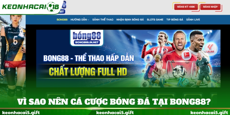 Vì sao nên cá cược bóng đá tại BONG88?